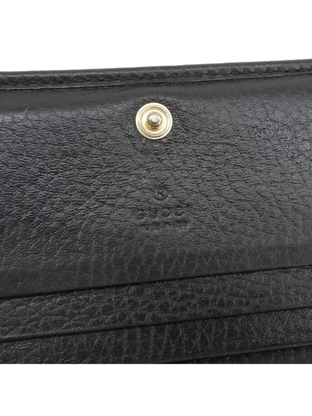 Gucci Petit Marmont Bifold Leather Wallet Compact Black - Picture 10 of 10